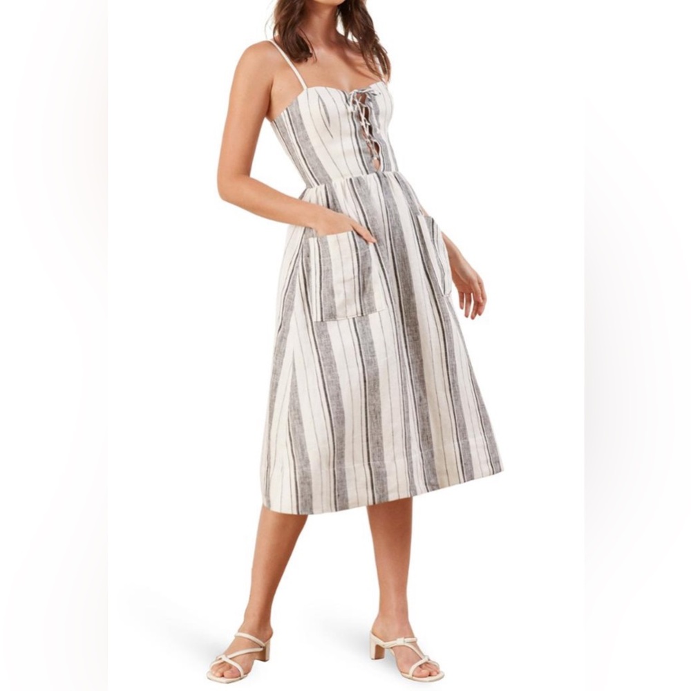 Reformation Ellen midi dress 100% linen